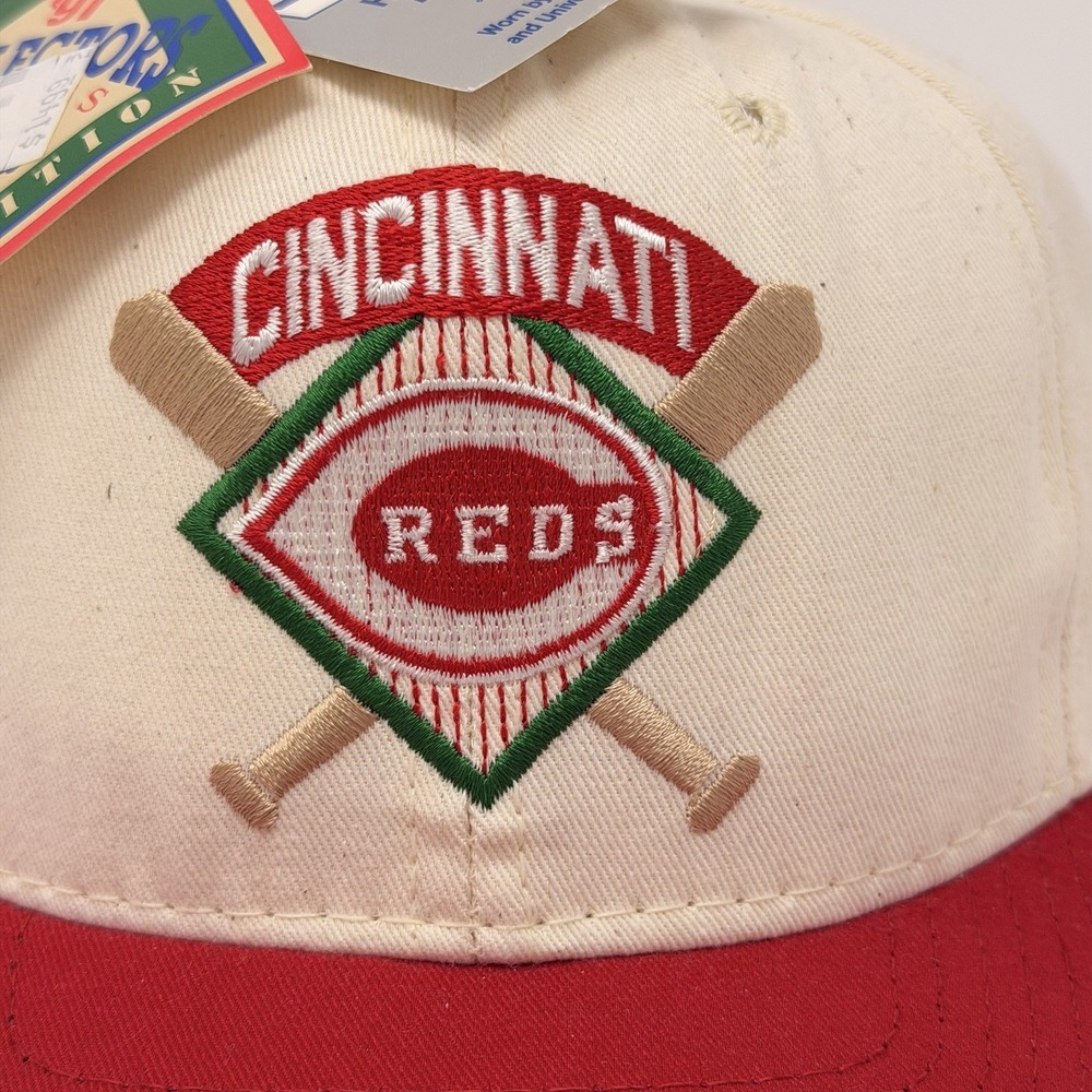 Vintage 1991 Cincinnati Reds‎ Snapback Hat The Game Cream Red NWT Limited - Picture 5 of 16